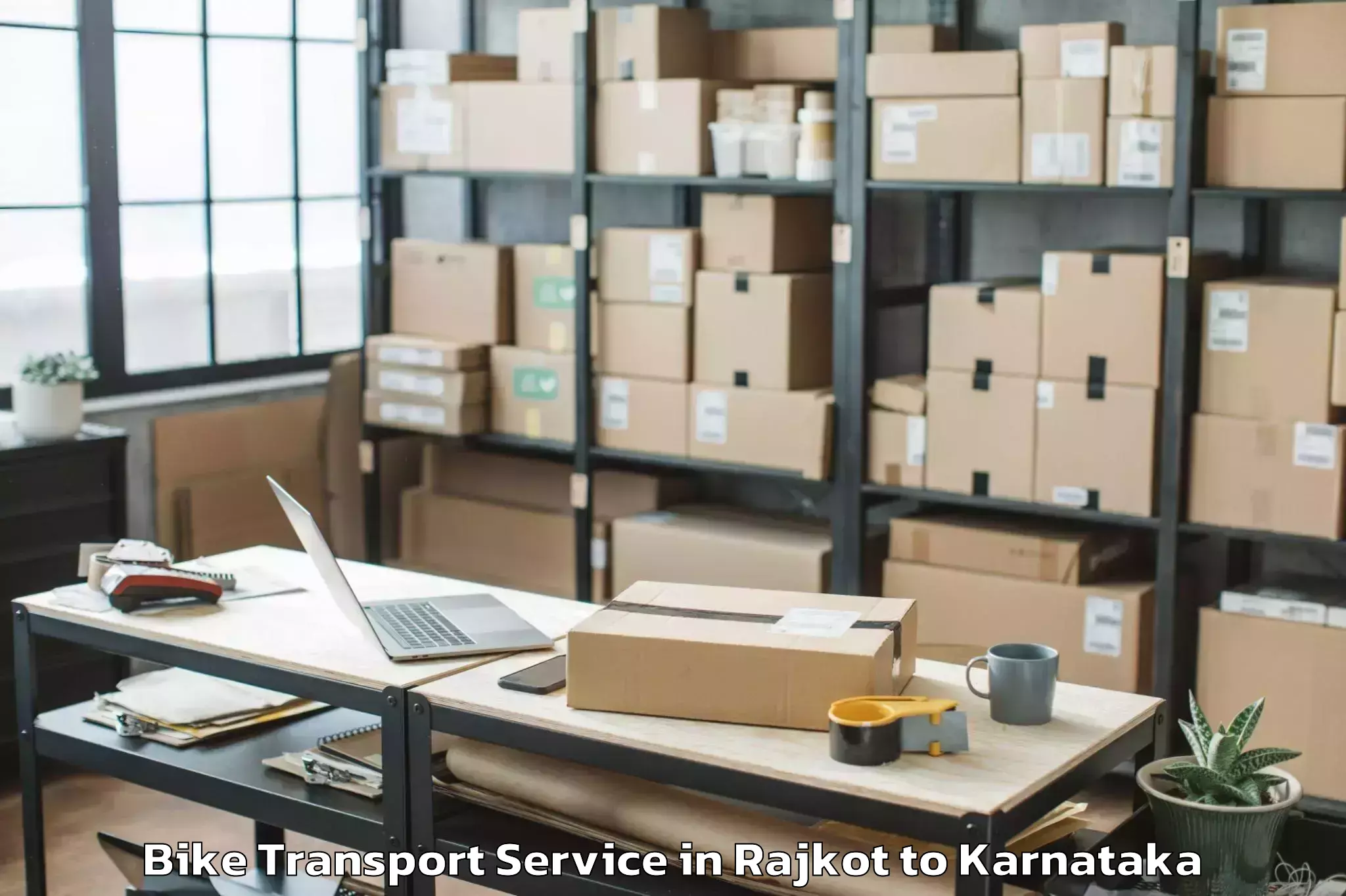 Hassle-Free Rajkot to Hanumanthapura Bike Transport